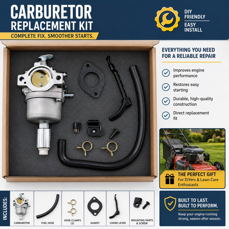 Carburetor Replacement Kit for Craftsman Riding Mowers – Compatible Fuel-Air