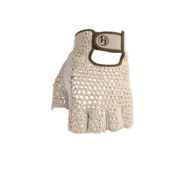 HJ Glove Men's Snow White Original Half Finger Golf Glove, Medium/Large, Righ...