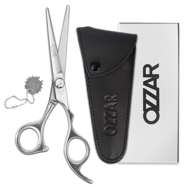 OZZAR Professional Hair Scissors 6.5" Hair Cutting Shears Razor Edge Barber scissors Hairdressing Scissors with Extremely Sharp Blades - 440C Japanese Stainless Steel hair cutting kit for Men & Woman