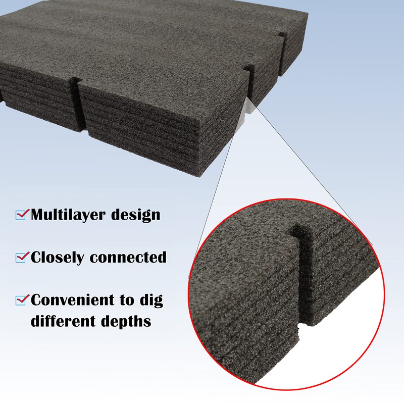 Packout Foam Inserts 48-22-8452 fits for Milwaukee Packout Drawer Tool