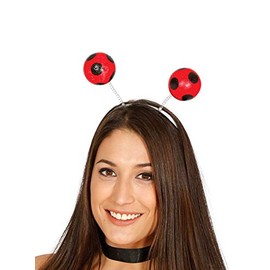 Ladies Ladybird Red Black Mini Beast Bopper Hairband Headband Festival Fancy Dress Costume