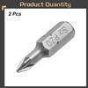 sourcing map 2pcs PZ0 Screwdriver Bits 1/4" Hex Shank Magnetic