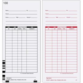 Lathem Time E7-100 Universal 2-Sided Cards for 3 1/2 x 7 1/4, White