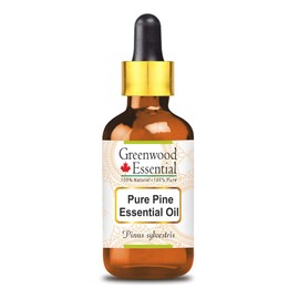 Greenwood Essential Pure Pine Essential Oil (Pinus sylvestris) with Glass Dropper Steam Distilled 100ml (3.38 oz)
