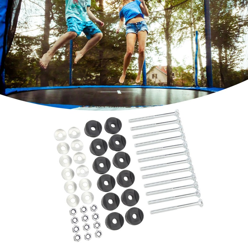 AUNMAS Juego de Tornillos y Tuercas para Trampolín de Acero