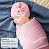AQOKKA Baby Swaddle Sleep Sacks with Big Bow Hats Cotton
