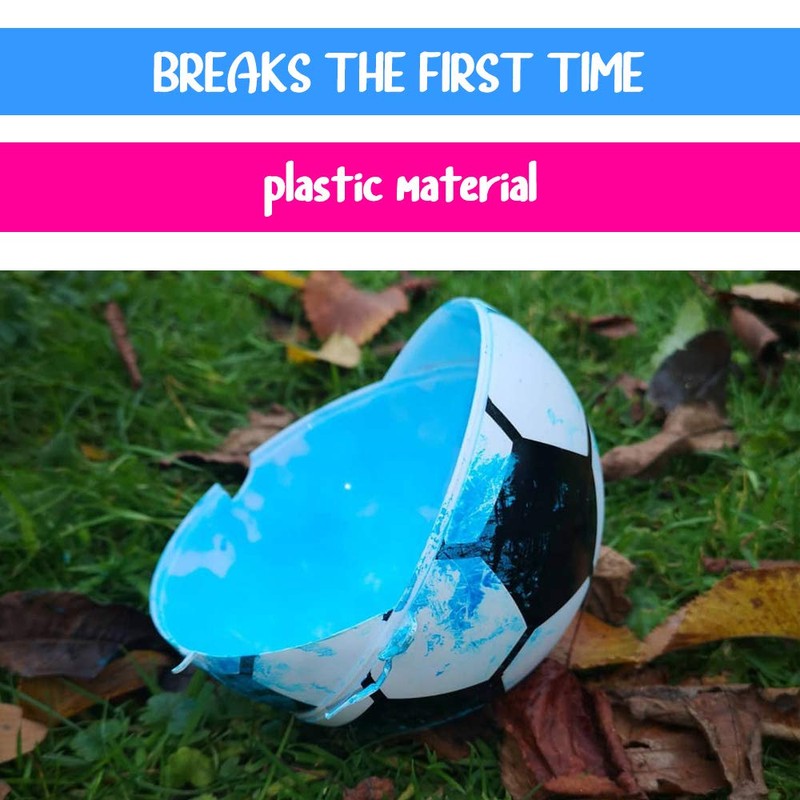 Gender Reveal Soccer Ball with Pink and Blue Powder