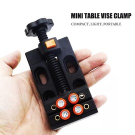 Mini Drill Press Vise Quick Adjustment Drill Press Table Bench Vise Clamp Table Jaw Bench Vice for Jewelry Walnut Watch Repairing DIY Sculpture Craft Carving