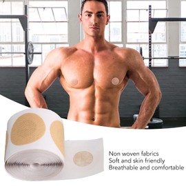 Gavigain Nipple Covers for Men, 100 Pieces 35mm Disposable Nip Protectors Men Nipple Covers Nipple Chafing Prevention, Sweat, Water Resistant, Anti Chafing Nip Guards for Jogging and Marathon