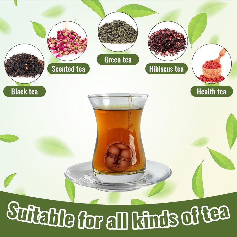Sumind 25 Pcs Oval Tea Strainer Stainless Steel Ball Infuser