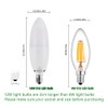 BOGAO 4 Pack Candelabra Bulb, 12W Warm White 3000K LED