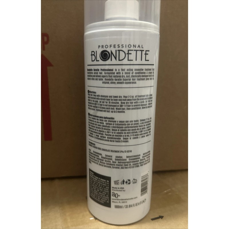 BLONDETTE Brazilian Straightening Keratin Treatment CHOCOLATE & ARGAN OIL