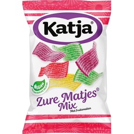 Katja Zure Matjes Mix I Sour Fruity Gummy Candy Strips I 250g 8.8 ounce