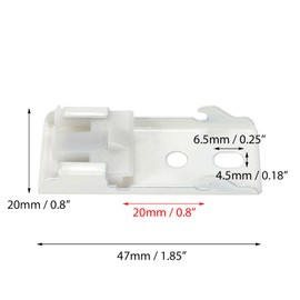 Coshar 20pcs Ceiling Mount Bracket DIY Curtain Track Installation Accessories Straight or Curved Curtain Track Top Mounting Hardware White