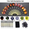 POFET 12pcs Soft Darts Set for Electronic Dartboard with 100