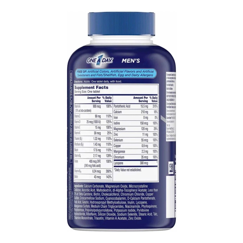 One Day Suplemento Multivitaminico Hombres 300 Tabs Sabor