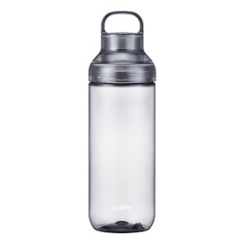 OSK LIPPY BC-1000 Water Bottle, 33.8 fl oz (1,000 ml), Clear, Gray, Made in Japan, Easy to Wash, Handle & Washer, Lightweight, Room Temperature