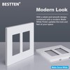 BESTTEN 5 Pack USWP6 Matte Snow White Series Decor Screwless