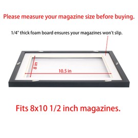 Mxtallup 8x10.5 Magazine Frame for the Wall,Displays Magazines Measuring 8 by 10 1/2-inches with White Mat (Measure Your Magazine)(Z8105W)