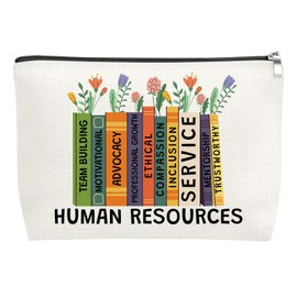 Mxrymvu Human Resources Gifts for Women Makeup Bag HR Appreciation Gifts HR Gift for Manager Coworker Cosmetic Bag HR Director Gift for Coworkers Colleague for Boss Day Retirement