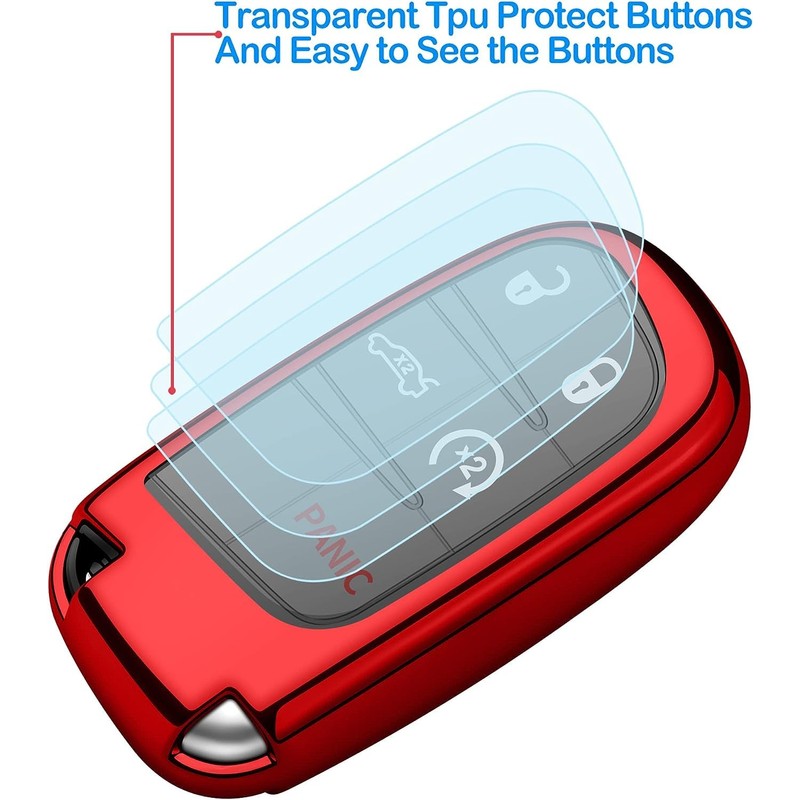 Z.MYUKI Compass Key Case with Key Fob for Jeep Compass