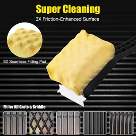 Kitwanda Grill Brush Bristle Free,Steam Cleaning Grill Brush - Safe for All Grill Types,Replaceable Head Barbecue Grill Cleaning Brush