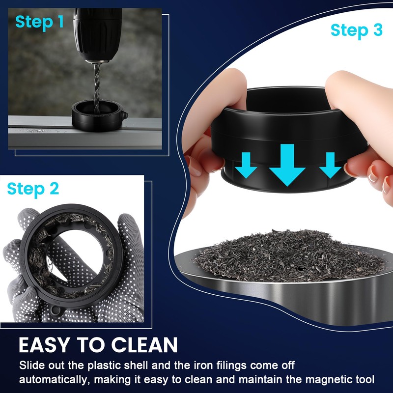 HappyAlley Magnetic Metal Shavings Tool with 18 Magnets, Drill Chip