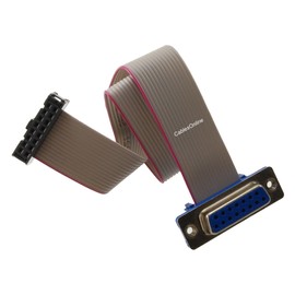 CablesOnline DB15 Female to 16-Pin (2x8) IDC Female Motherboard Header Game-Port Adapter