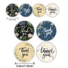 1500Pcs 1.5 Inch Thank You Floral Stickers, Round Gift Gift