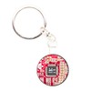 Recycled circuit board keychain, round (red)