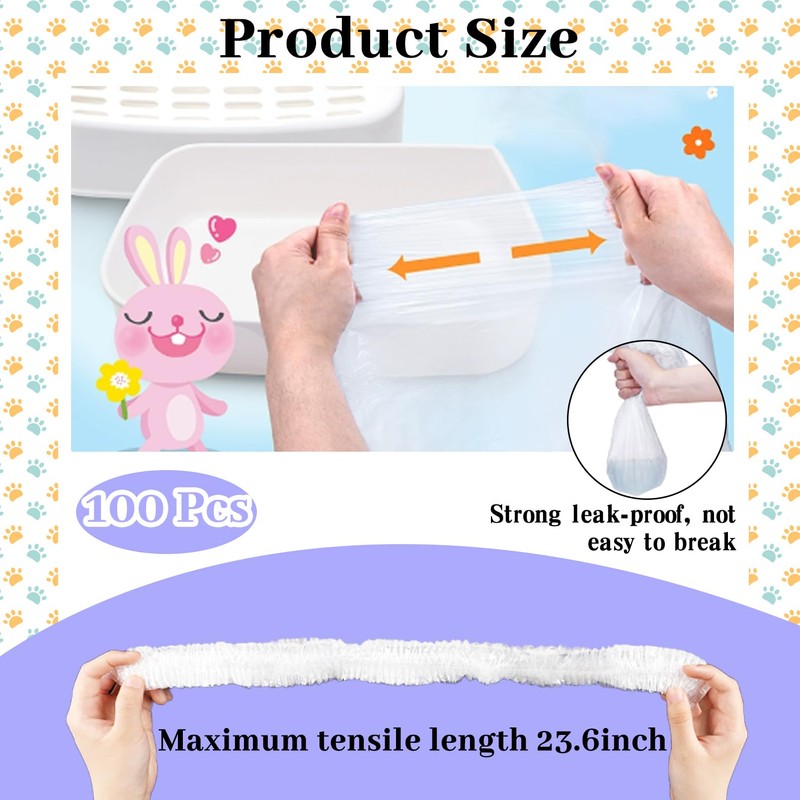 BNOSDM 100 PCS Rabbit Cage Liners Disposable Guinea Pig Cage