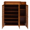 ZGEXING 7 Tier Bamboo Shoe Rack, Brown Shoe Storage Cabinet,