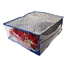 Mehek Set of 5 Large Storage Clear Garment Bag Saree Lengha Bag Wardrobe organiser Indian wedding gift packing