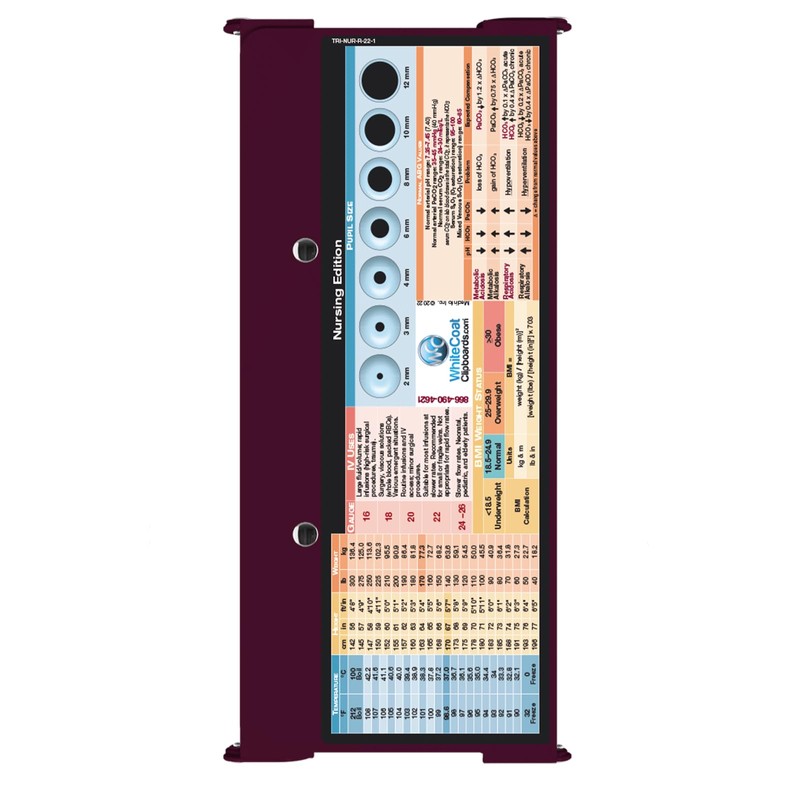 Whitecoat Clipboard® Trifold - Wine Medical Edition