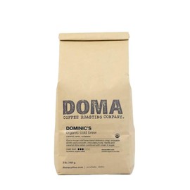 Doma Coffee "Dominic’s Organic Cold Brew" Medium Roasted Organic Whole Bean Coffee - 2 Pound Bag
