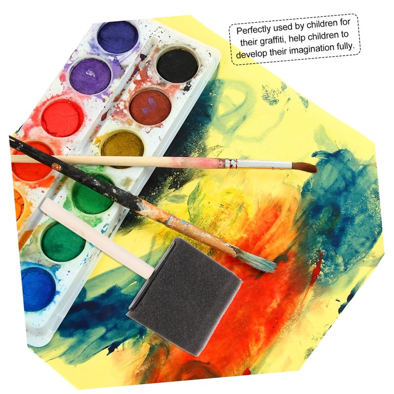 TOPPERFUN 16pcs Painting Sponge Brush Foam Paint Applicator Sponge Roller