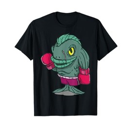 Cartoon Fish Boxer Character With Boxing Gloves For Kids T-Shirt
