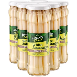 Heaven & Earth White Asparagus Spears 12.5oz (6 Pack) | All Natural, Zero Fat, Low Calorie, Perfect for Snacking