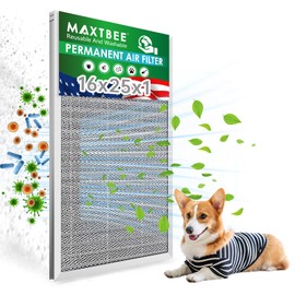 MAXTBEE 16x25x1 Air Filter Electrostatic Filter Reusable Washable HVAC AC Furnace Filter,MERV 8,Lasts a Lifetime, Healthier Home or Office(Actual Size:15.5x24.65x0.8 Inch)