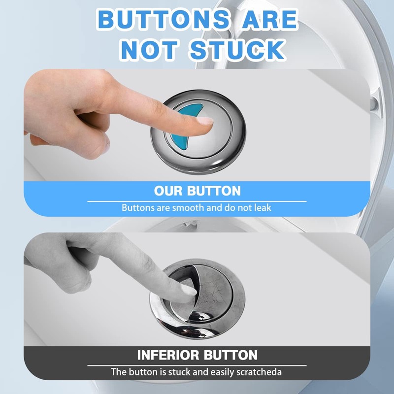 DGHOME 2 Pcs Toilet Flush Buttons Replacement, Round Head Dual