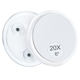MIYADIVA Espejo de aumento, 20 ventosas de espejo de aumento para espejo de aumento de viaje, 20 espejos de maquillaje de viaje para maquillaje de ojos, 6 pulgadas
