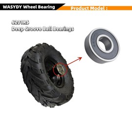 WASYDY Mini Bike Front Rear Wheel Bearing Kit 6201RS Wheel Bearing Go Kart Parts For Coleman CT100U CC100X KT196 Baja Doodlebug DB30 79cc 100cc Motovox MBX10 MBX11 Realtree RT100 RT200 Mini Bike Parts