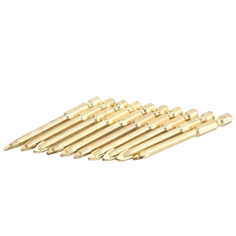 10pcs 8mm Carbide Hex Shank Triangle Spear Head Drill Bits