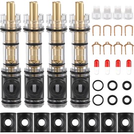 Hohean 4 Pack Replacement Cartridge Compatible with Moen 1225/1225B, Shower Cartridge Replacement with 2 Set Service Kit (Include Grease Packet) for Single Handle Faucet/Showers Kitchen and Bathroom