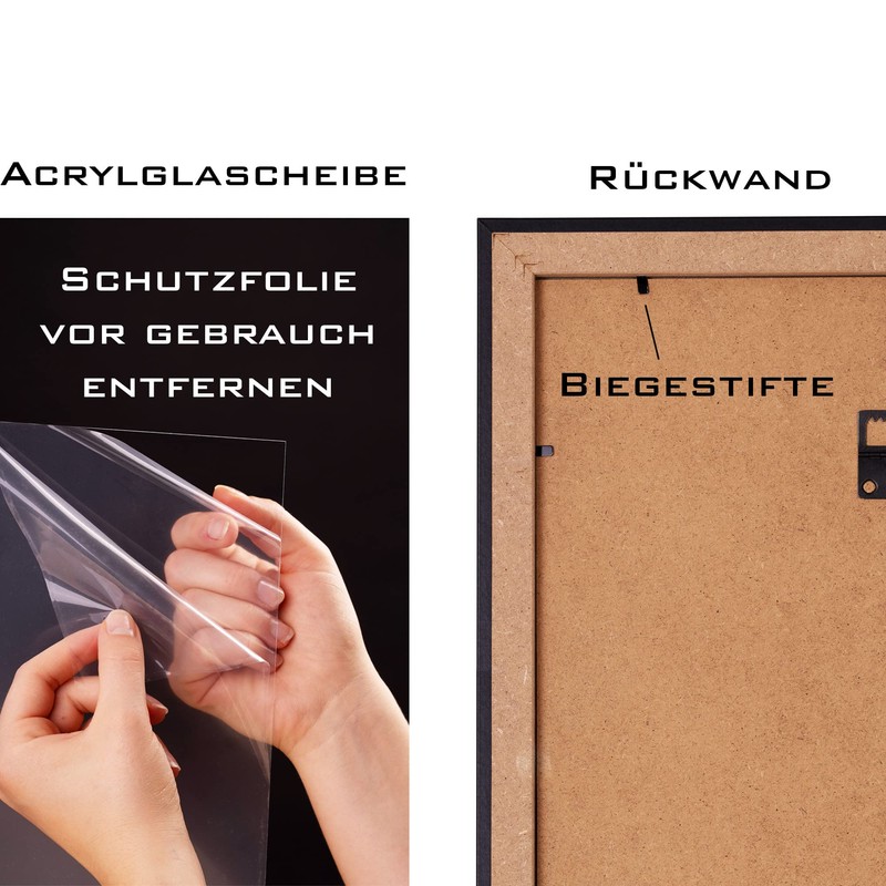 Rahmendesign24 London Picture Frame 21 x 28 cm White Vintage