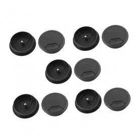 VILLFUL Mm Black Desk Grommet Cable Cover for Desk Hole Cable Organizer for Office Home Hotel Rotatable