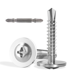 VGBUY 170pcs Self Drilling Screws for Metal,#10 x 3/4 Inch 410 Stainless Steel Self Tapping Sheet Metal Screws,Self Tapping Screws for Metal,Modified Truss Head