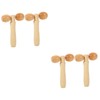 Healvian 4pcs Wooden Massage Roller for Full Body Relaxation Handheld