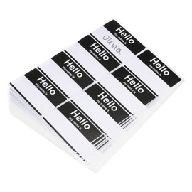 PATIKIL Name Tag Stickers, 480 Pcs Hi My Name is Stickers Removable Labels for Clothes Daycare Classroom Office Meeting, Black