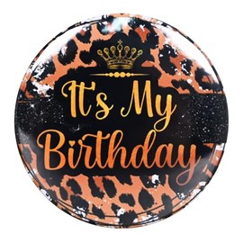 Cheetah It's My Birthday Button For Women Leopard Birthday Pin Cheetah Party Decor, Happy Birthday Pin，Safari Theme Party